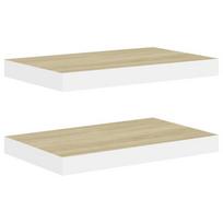 Pakabinamos lentynos, 40x23x3,8 cm, 2 vnt, baltos