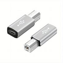 USB C į USB B adapteris,  Sidabrinė pilka