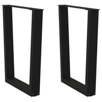 Valgomojo stalo kojos v formos 2 vnt juoda 60x(72-73,3) cm