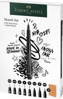 Rašiklių rinkinys Faber Castel Pitt Artist Pen + eskizų bloknotas