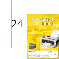 Top Stick 8706 universalūs lipdukai 70x37mm balti (100 vnt.)