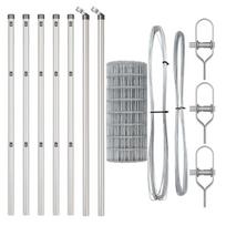 vidaXL Tvora su stulpais Sidabro 0,4 x 10 m Plienas ir PVC