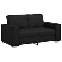 Dvivietė sofa Juoda 120 cm Dirbtinė oda