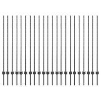 vidaXL Tvorelės stulpas 22 pcs Pilka 180 cm Plienas