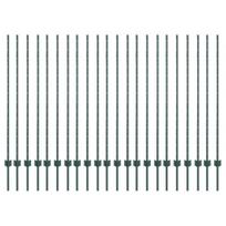 vidaXL Tvorelės stulpas 22 pcs Žalia 180 cm Plienas