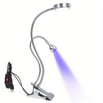 Dviguba UV LED Lempa Nagams – Lanksčiai Tvirtinama Priemonė ,  Sidabras
