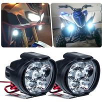 Moto priedai,2 LED motociklo žibintų rinkinys,6000k, juodas