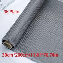 Anglies pluošto audinio ritinys, 3K, 200g/m2, 1m x 0.5m, 3K Paprastas 30*200cm