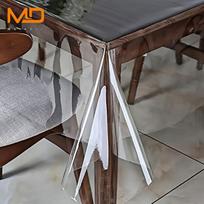 Moredor geometrinė vinilinė staltiesė - skaidri apsaugos danga. , 54 * 72 coliai (137 * 183 cm)