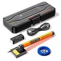 Nešiojamas USB lituoklis reguliuojama temperatūra, Oranžinė