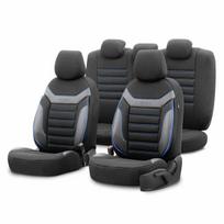 Auto sėdynių užvalkalų komplektas Otom Individual 203 Black/Blue 3-ZIP 5 vnt