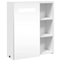 Veidrodinė vonios kambario spintelė su LED, balta, 45x13x52cm CFE5972320