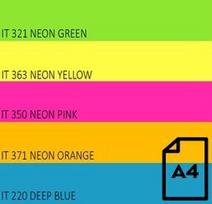 Spalvotas Neon popierius Double A, 75g, A4, 100 lapų, Rainbow 4