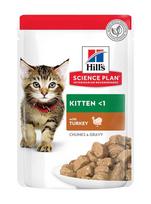 Hill's Science Plan Kitten ėdalas kačiukams su kalakutiena, 12x85 g
