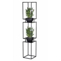 Metalinis gėlių stovas Loft, juodas, 134 cm