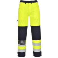 Apsauginės kelnės Portwest Multi-Norm, geltonos