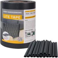 Sodo juosta 19cm x 35m PVC, grafito spalvos