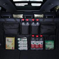 Automobilio bagažinės saugojimo krepšys visureigio automobilio galinės sėdynės atlošas pakabinamas krepšio tinklelis kišenė vandeniui atspari automobilio laikymo dėžė saugojimo dėžė automobilio priedai, Juoda