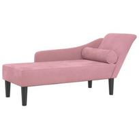 Poilsio sofa su pagalvėlėmis, rožinės spalvos, aksomas