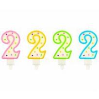 Taškinė žvakė su numeriu 2, 7,5 cm
