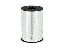 Plastikinė dovanų pakavimo juosta, sidabrinė, 5mm/225m