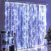 USB LED girliandų užuolaidos, Balta