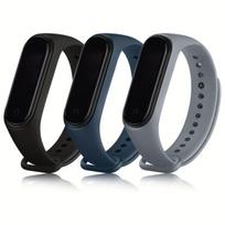 TPU apyrankės Xiaomi Mi Band 4,  Juoda + mėlyna + pilka