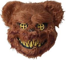 Helovino kaukė Bear, ruda