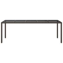 kiemo valgomojo stalas ruda 250x100x75 cm poliratanas