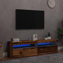Televizoriaus spintelės su led, 2vnt., medienos, mediena