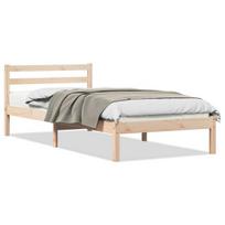Lovos karkasas su galvūgaliu 80x210 cm Iš kietos pušies medienos