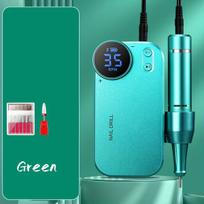 Įkraunamas nagų gręžimo aparatas su power bank,  DF107 smaragdas yra standartinis su kukurūzų galvute