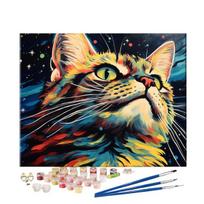 PAINTPLUS Paveikslas skaičiais, 140 x 50 cm, katė