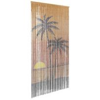 Vabzdžių durų užuolaidos, palmės spaudinys, 100x220cm, bambukas
