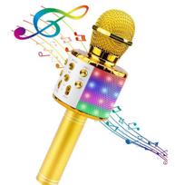 „iWear M85“ karaoke mikrofonas vaikams ir suaugusiems su garso efektais ir įrašymo įrenginiu, „Micro SD“ ir USB, „Blueto