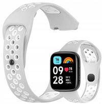 BestAccessories, dirželis X. Redmi Watch 3 Lite / 3 Active laikrodžiui, pilkos ir baltos spalvos