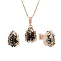 Papuošalų rinkinys moterims DiamondSky "Venus II (Gold Patina)" su Swarovski kristalais