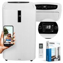 Mobilus oro kondicionierius su drėgmės surinkimo ir vėdinimo funkcijomis EBERG ENVA E35J1, 3,53 kW, Wi-Fi, iki 40 m², A energijos klasė, su pultu ir lango tarpine