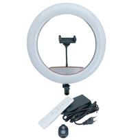 Asmenukių lazda ("Selfie sticks") „Elight SR14“ 36 cm LED šviesos žiedas su išmaniojo telefono laikikliu + 220 V adapteriu + „Bluetooth“ nuotolinio valdym