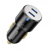Automobilinis įkroviklis Essager 'Fan' juodas 66W (2xPD)