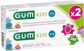 Dantų pasta vaikams Gum 3+, braškių skonio, 2x50 ml