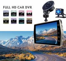 V5 automobilio kamera su dvigubu objektyvu ir HD ekranu