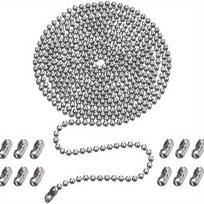Lubų ventiliatoriaus grandinė, 3 mm ilgiklis su jungtimis. ,  Sidabrinis
