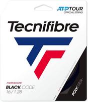 Teniso rakečių stygos Tecnifibre BLACK CODE 12m, 1,28mm, juodos spalvos