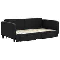 Sofa-lova vidaXL, 100x200 cm, juoda