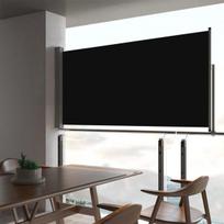 Ištraukiama šoninė kiemo pertvara vidaXL, 80x300cm, juoda