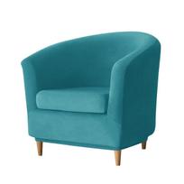 Velvetinis fotelio užvalkalas, turkio spalvos,  Turkis