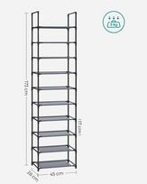 Modulinė batų spinta pilka 173 cm