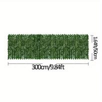 Dirbtinė gyvatvorė privatumui, žalios spalvos lapai, 50 cm / 1,64 pėdos * 300 cm / 9,84 pėdos