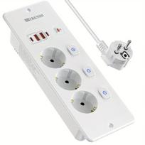 Ištraukiama rozetė su USB, Baltas